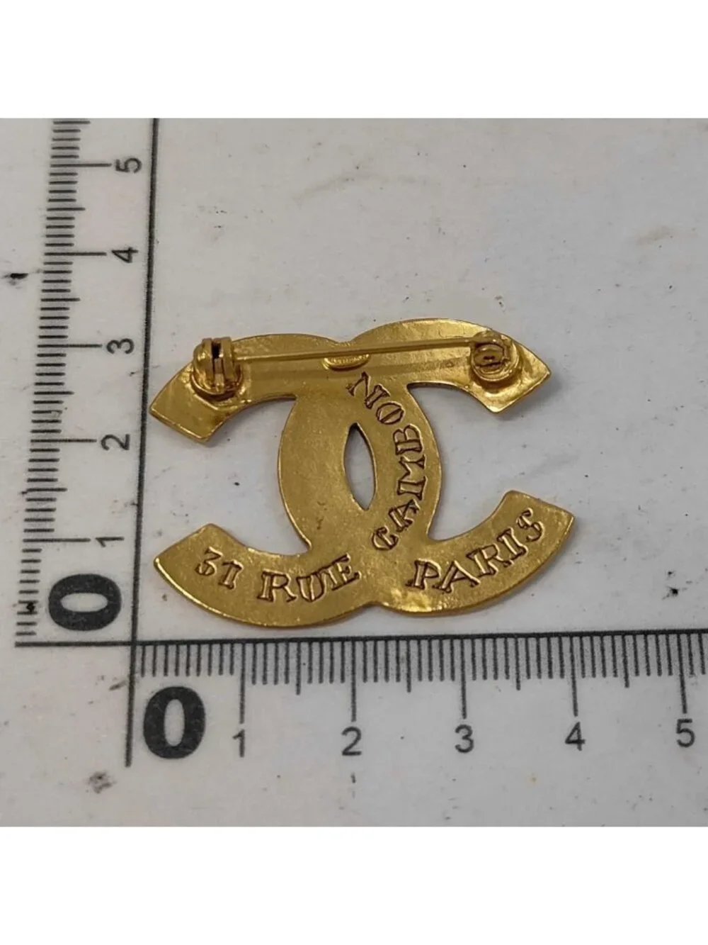 Chanel Brooch Gold CC Logo Vintage